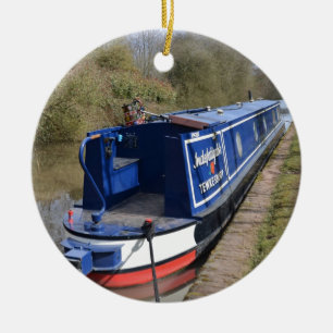 Narrowboat Indefatigable Ceramic Tree Decoration