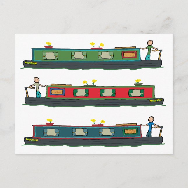 Narrowboat Postcard (Front)