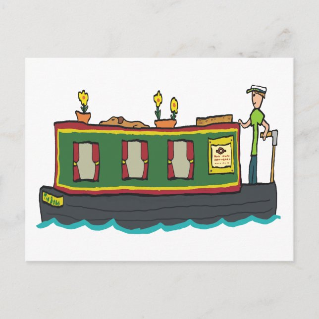 Narrowboat Postcard (Front)
