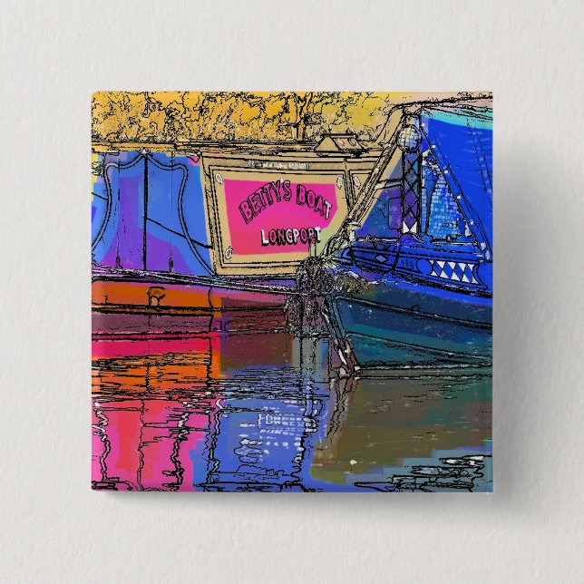 NARROWBOATS 15 CM SQUARE BADGE (Front)