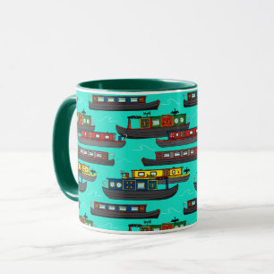 Narrowboats and Canal Barges Patterned Mug