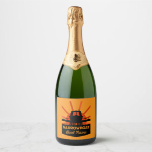 Narrowboats And Canalboat Gifts   Travel Mug Sparkling Wine Label