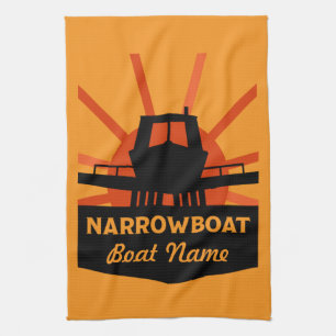 Narrowboats And Canalboat Gifts Travel Mug Tea Towel