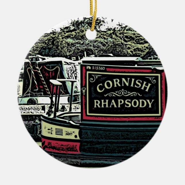 NARROWBOATS    CERAMIC TREE DECORATION (Front)