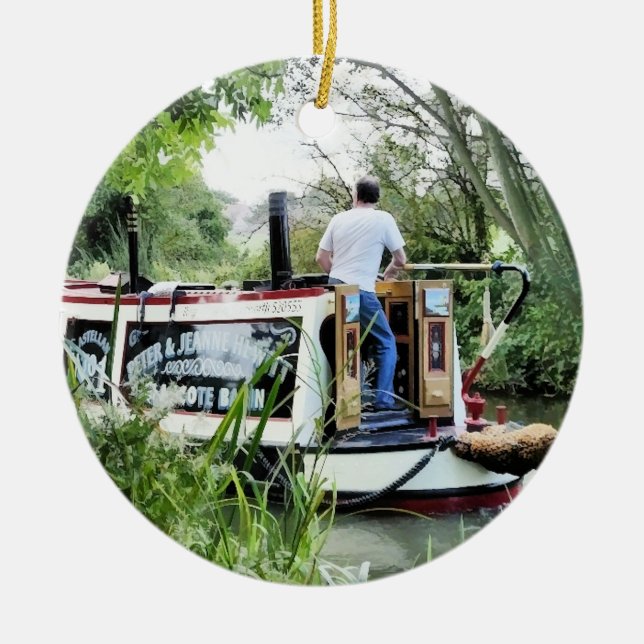 NARROWBOATS CERAMIC TREE DECORATION (Front)