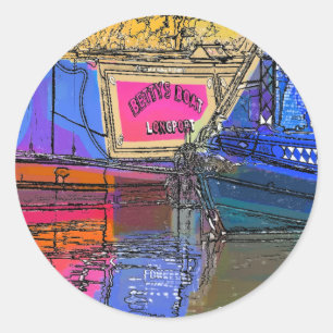 NARROWBOATS CLASSIC ROUND STICKER