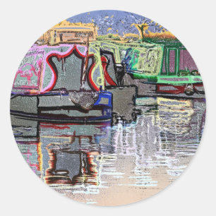 NARROWBOATS CLASSIC ROUND STICKER
