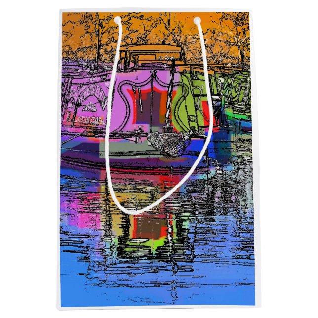 NARROWBOATS MEDIUM GIFT BAG (Front)