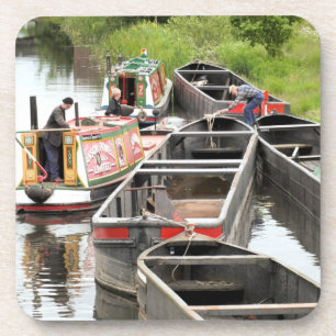 NARROWBOATS ON THE CANAL COASTER