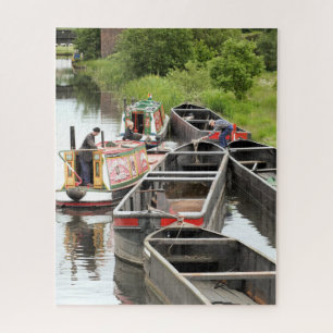 NARROWBOATS ON THE CANAL  JIGSAW PUZZLE