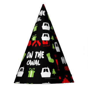 Narrowboats Xmas Canal Christmas  Party Hat