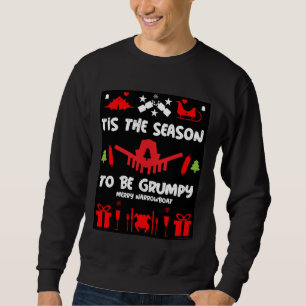 Narrowboats Xmas Canal Christmas   Sweatshirt