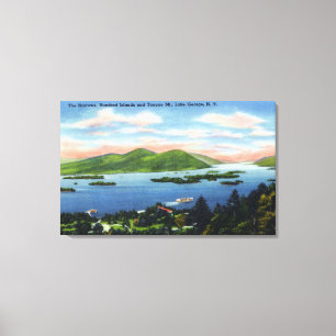 Narrows, Hundred Islands, Tongue Mountain View Canvas Print