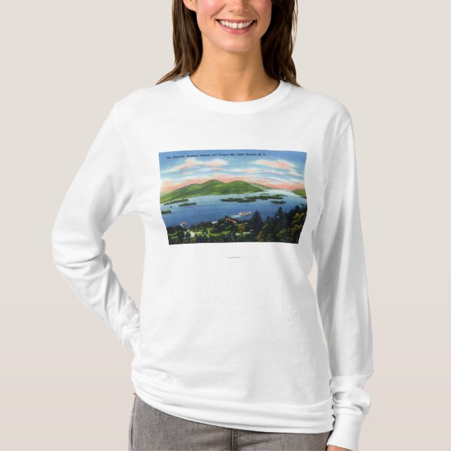 Narrows, Hundred Islands, Tongue Mountain View T-Shirt (Front)