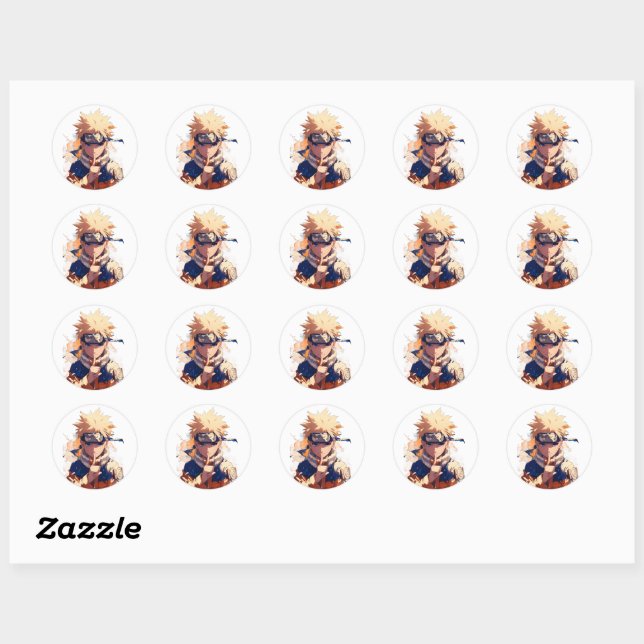 "Naruto Uzumaki Official Anime Sticker - Hokage, R (Sheet)