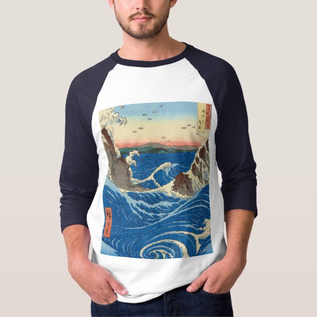 Naruto Whirlpools, Awa Province, 1855 by Hiroshige T-Shirt (Front)