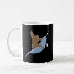 Narwahl Unicorn Beluga Tusk Whale Fish Sloth Gift Coffee Mug