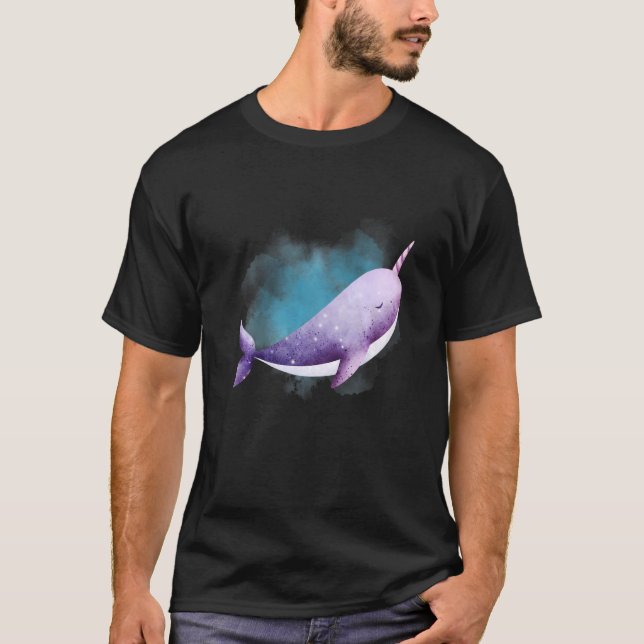 Narwal Deep Ocean Creatures and Rift Life T-Shirt (Front)