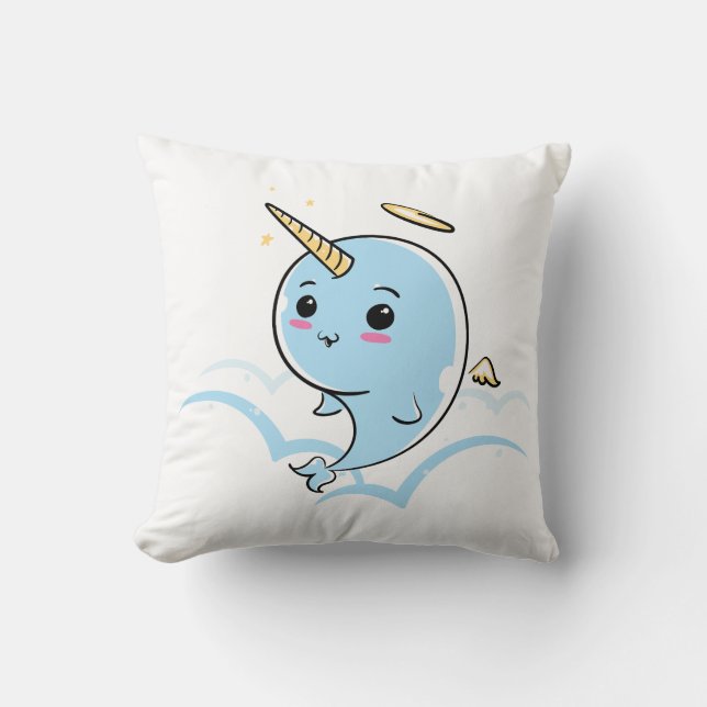 Narwhal Angel Cutie Cushion (Front)
