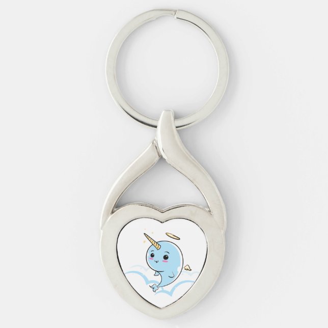 Narwhal Angel Cutie Key Ring (Front)