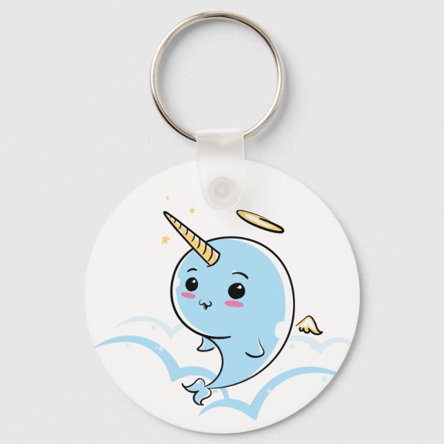Narwhal Angel Cutie Key Ring (Front)