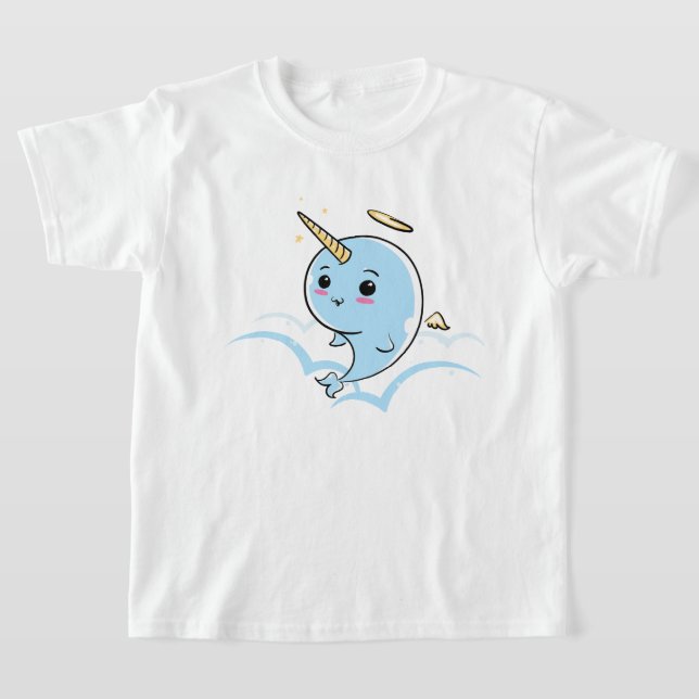 Narwhal Angel Cutie T-Shirt (Laydown)