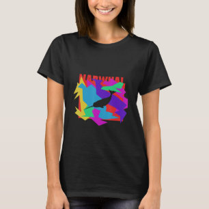 Narwhal Animal Mosaik Puzzle T-Shirt