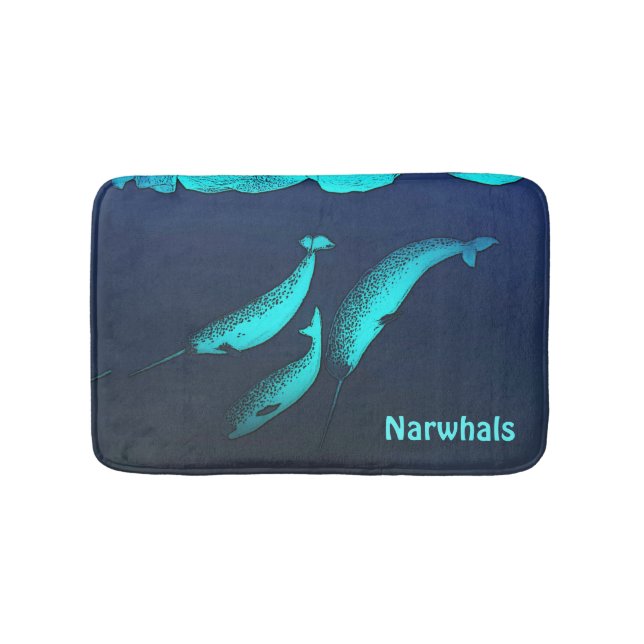 Narwhal Bath Mat (Front)