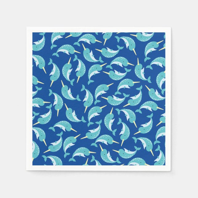 Narwhal Birthday Party Napkin (Front)