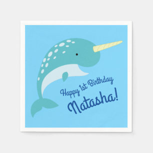 Narwhal Birthday Party Napkin