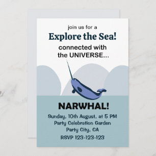 Narwhal Connected With The Universe Narwhal Invitation