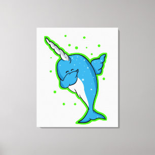 Narwhal Dabbing Dab Canvas Print