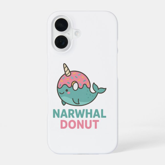 Narwhal Donut Phone Case (Back)