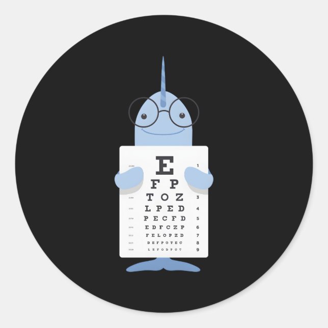 Narwhal Eye Ch Doctor Classic Round Sticker (Front)