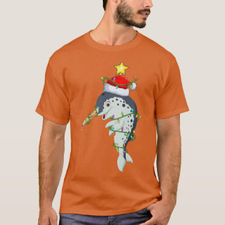 Narwhal Fish Lighting Xmas Tree Matching Narwhal C T-Shirt