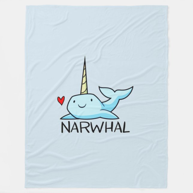 Narwhal Fleece Blanket (Front)