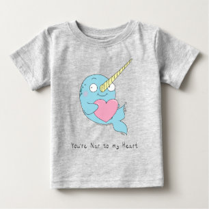 Narwhal Hugging a Heart Baby Kid's T-shirt