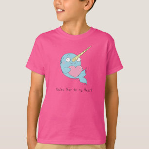 Narwhal Hugging a Heart Boy's Kid's T-shirt