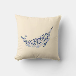 Narwhal In Dots Cushion