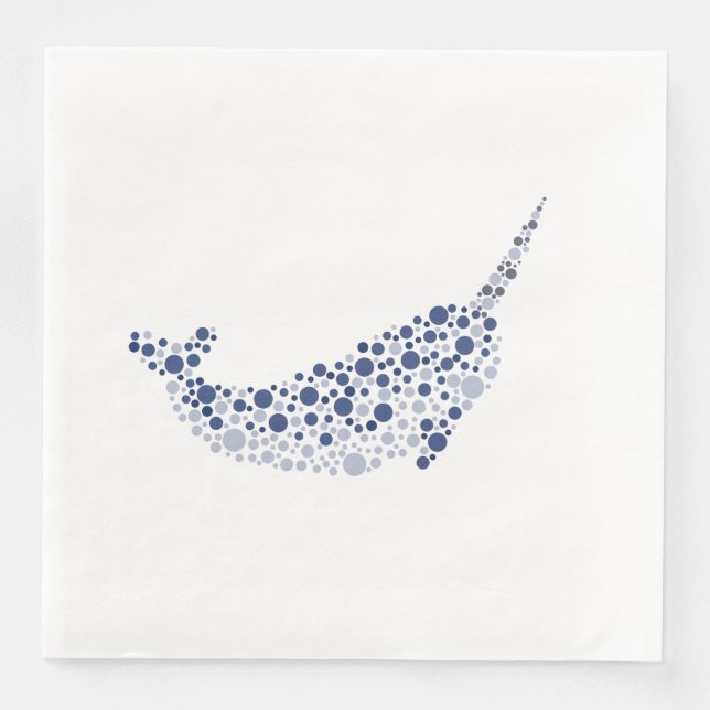 Narwhal In Dots Napkin (Front)