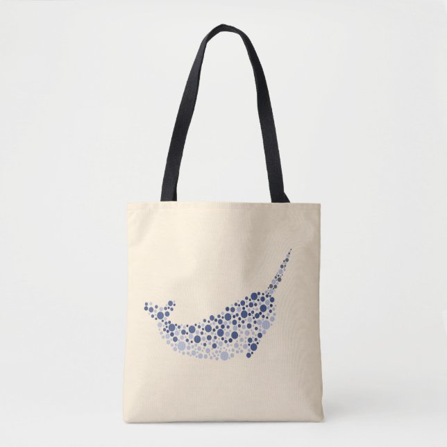 Narwhal In Dots Tote Bag (Front)