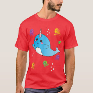 Narwhal Jelly Fish Unique Unicorn Sea PJ Jellyfis T-Shirt