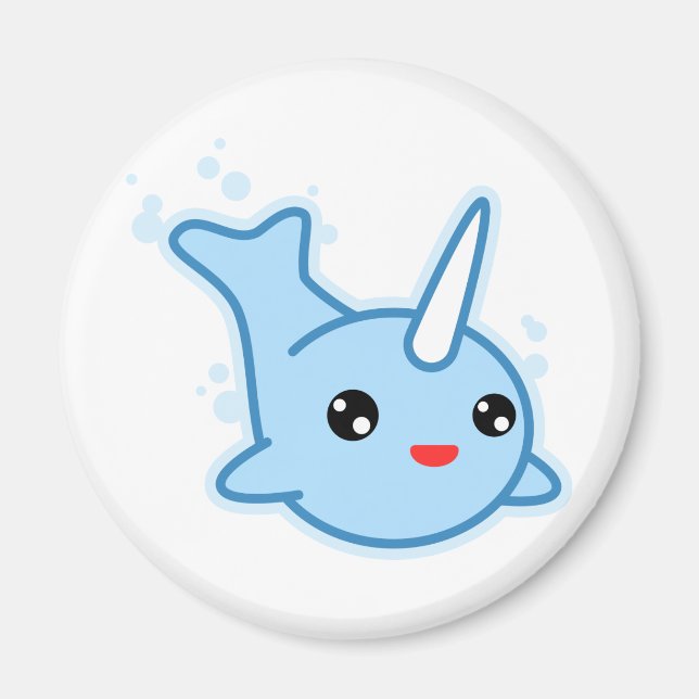 Narwhal Kawaii Magnet (Front)