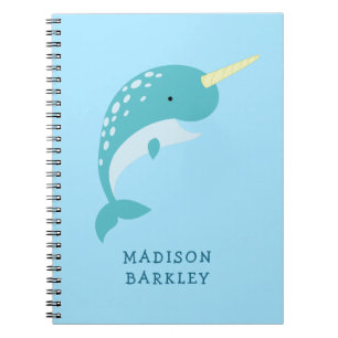 Narwhal Kid's Cute Whale Notebook