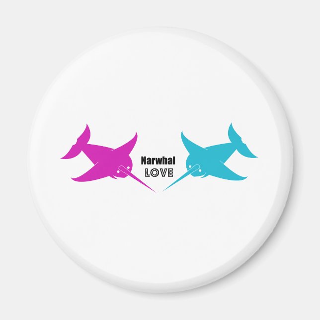 Narwhal Love Magnet (Front)