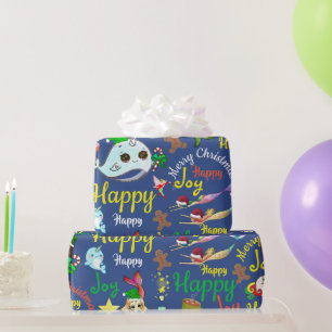 Narwhal, Mermaid, Unicorn Custom Name(s) Christmas Wrapping Paper
