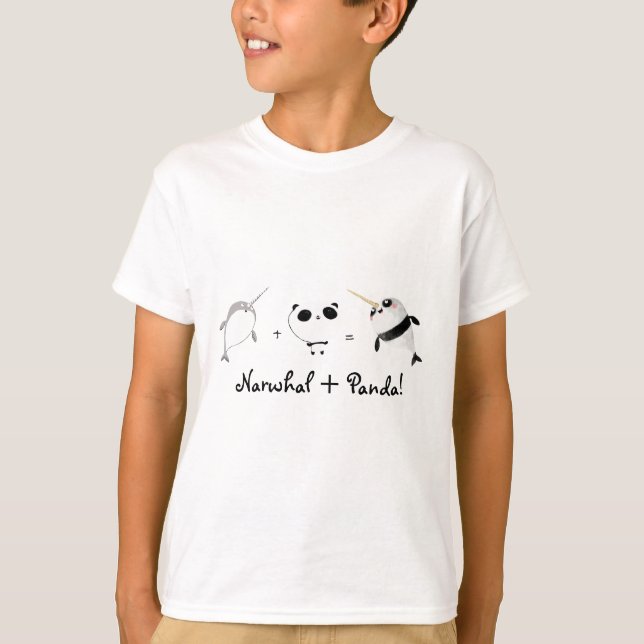 Narwhal plus Panda! T-Shirt (Front)