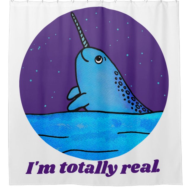 Narwhal Shower Curtain (Front)