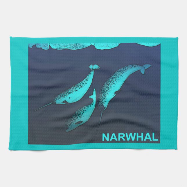 Narwhal Tea Towel (Horizontal)