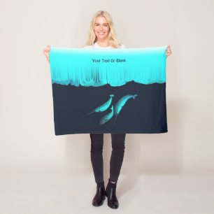 Narwhal Under The Ice Fleece Blanket